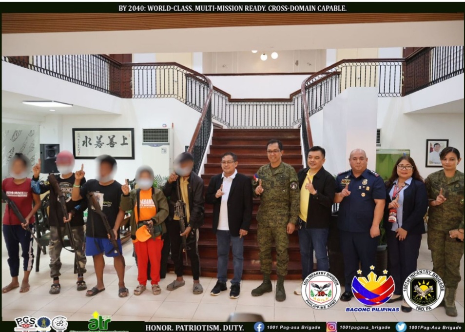 Five Communist Rebels Surrender to Davao del Norte Governor Amid Intensified Military Operations